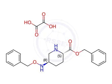 Chemical structure of (2S,5R)-Benzyl 5-((benzyloxy)amino)piperidine-2-carboxylate oxalate (BSC)