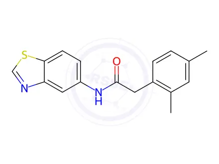 Chemical structure of N-(Benzo[d]thiazol-5-yl)-2-(2,4-dimethylphenyl)acetamide