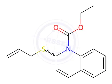 Chemical structure of 2-(Allylthio)-1(2H)-quinolinecarboxylic acid ethyl ester