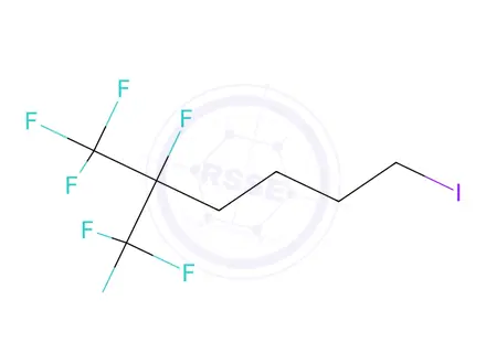 Chemical structure of 1,1,1,2-Tetrafluoro-2-(trifluoromethyl)-6-iodohexane