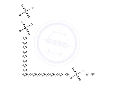 Chemical structure of Aluminium sulphate 18-hydrate, Ph.Eur.