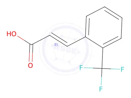 Chemical structure of 2-(Trifluoromethyl)cinnamic Acid