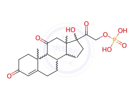 Chemical structure of Cortisone Phosphate
