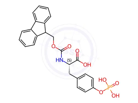 Chemical structure of Fmoc-Tyr(PO3H2)-OH