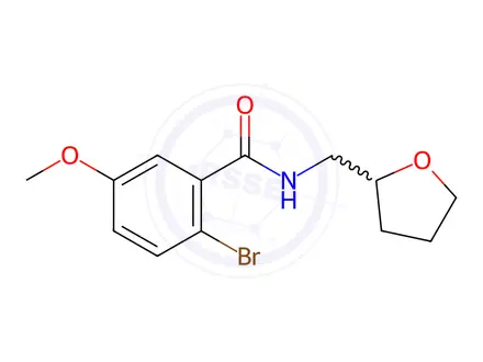 Chemical structure of 2-Bromo-5-methoxy-N-((tetrahydrofuran-2-yl)methyl)benzamide