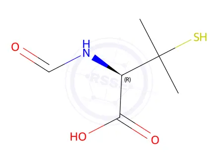 Chemical structure of Piperacillin Impurity I(EP),Formyl penicillamine