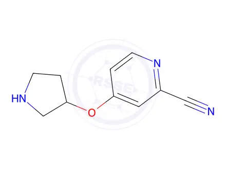 Chemical structure of 4-(Pyrrolidin-3-yloxy)picolinonitrile
