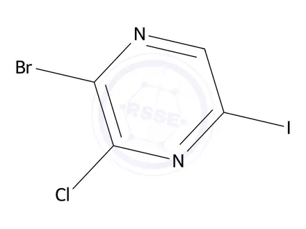 Chemical structure of 2-Bromo-3-chloro-5-iodopyrazine