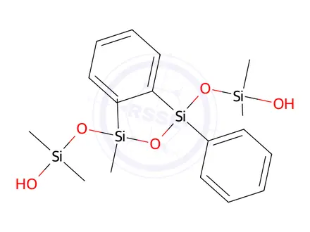 Chemical structure of Poly(dimethylsiloxane-co-diphenylsiloxane), dihydroxy terminated