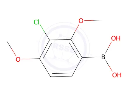 Chemical structure of (3-Chloro-2,4-dimethoxyphenyl)boronic acid