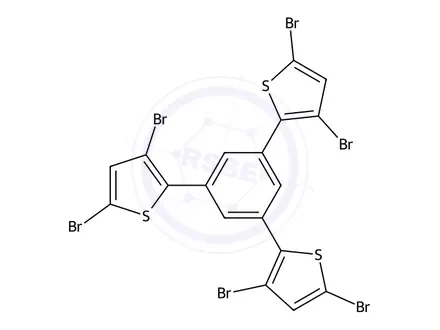 Chemical structure of 1,3,5-Tris(3,5-dibromothiophen-2-yl)benzene
