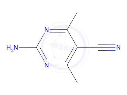 Chemical structure of 2-Amino-4,6-dimethylpyrimidine-5-carbonitrile