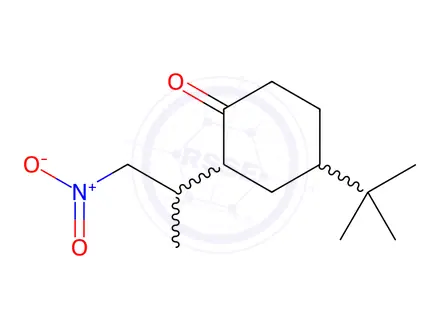 Chemical structure of 4-t-Butyl-2-(1-methyl-2-nitroethyl)cyclohexanone