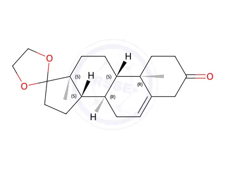 Chemical structure of Cyclic 17-(1,2-Ethanediyl Acetal) Androst-5-ene-3,17-dione
