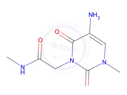 Chemical structure of 2-(5-Amino-3-methyl-2,6-dioxo-3,6-dihydropyrimidin-1(2h)-yl)-N-methylacetamide