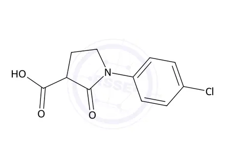Chemical structure of 1-(4-Chlorophenyl)-2-oxopyrrolidine-3-carboxylic acid