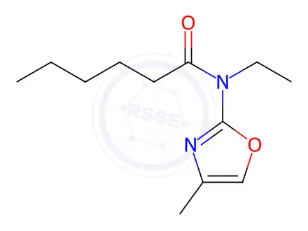 Chemical structure of N-Ethyl-N-(4-methyloxazol-2-yl)hexanamide