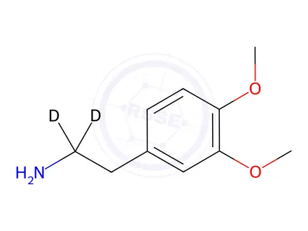 Chemical structure of 2-(3,4-Dimethoxyphenyl)ethyl-1,1-d2-amine