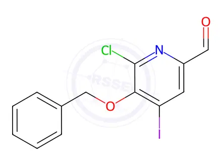 Chemical structure of 5-(Benzyloxy)-6-chloro-4-iodopicolinaldehyde
