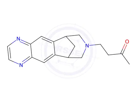 Chemical structure of 4-(9,10-dihydro-6H-6,10-methanoazepino[4,5-g]quinoxalin-8(7H)-yl)butan-2-one