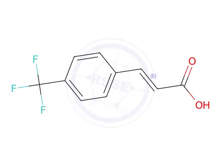 Chemical structure of 3-[4-(Trifluoromethyl)phenyl]-2-propenoic acid