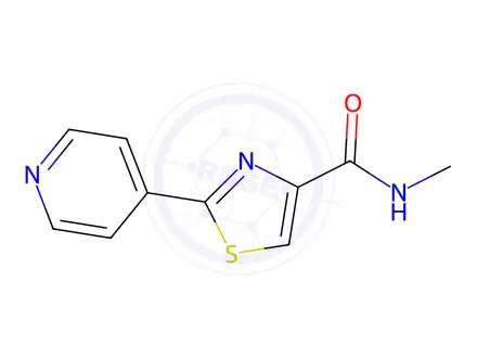 Chemical structure of N-methyl-2-(pyridin-4-yl)thiazole-4-carboxamide