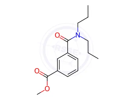 Chemical structure of Benzoic acid, 3-[(dipropylamino)carbonyl]-, methyl ester