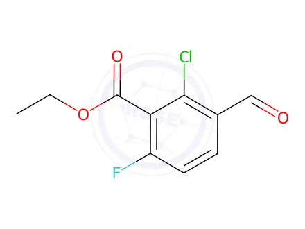 Chemical structure of Ethyl 2-chloro-6-fluoro-3-formylbenzoate