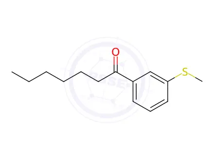 Chemical structure of 1-(3-(Methylthio)phenyl)heptan-1-one