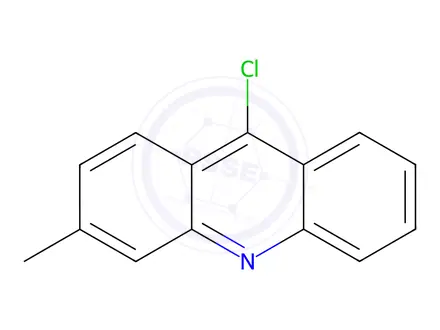Chemical structure of Acridine, 9-chloro-3-methyl-