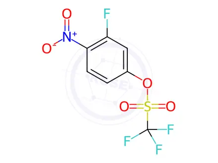 Chemical structure of 3-Fluoro-4-nitrophenyl trifluoromethanesulfonate