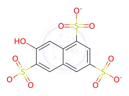 Chemical structure of 7-Hydroxy-1,3,6-naphthalenetrisulfonic Acid Trisodium Salt
