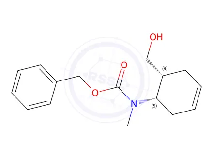 Chemical structure of BENZYL CIS-(6-HYDROXYMETHYL)CYCLOHEX-3-ENYLCARBAMATE