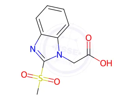 Chemical structure of [2-(Methylsulfonyl)-1H-benzimidazol-1-yl]-acetic acid
