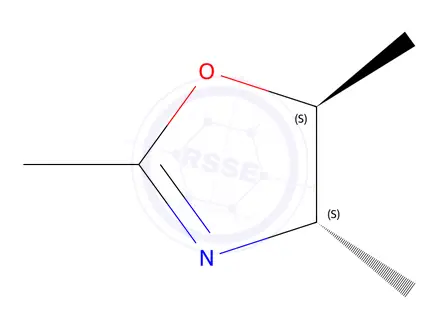 Chemical structure of trans-4,5-dihydro-2,4,5-trimethyloxazole