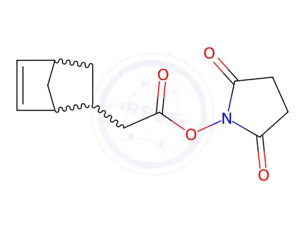 Chemical structure of 5-Norbornene-2-acetic Acid Succinimidyl Ester