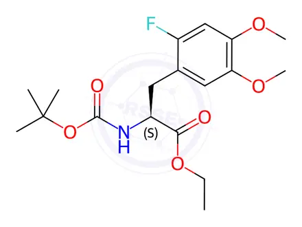 Chemical structure of Ethyl (S)-2-((tert-butoxycarbonyl)amino)-3-(2-fluoro-4,5-dimethoxyphenyl)propanoate