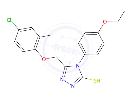 Chemical structure of 5-(4-Chloro-2-methylphenoxymethyl)-4-(4-ethoxyphenyl)-4H-1,2,4-triazole-3-thiol
