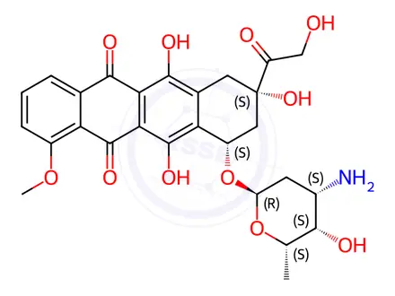 Chemical structure of Doxorubicin