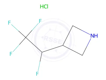 Chemical structure of 3-(1,2,2,2-Tetrafluoroethyl)azetidine hydrochloride