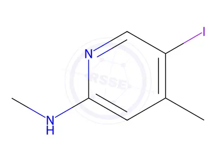 Chemical structure of (5-Iodo-4-methyl-pyridin-2-yl)-methyl-amine