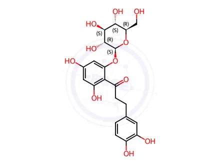 Chemical structure of Phloretin-3-hydroxy-2-O-glucoside