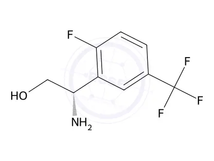 Chemical structure of (S)-2-amino-2-(2-fluoro-5-(trifluoromethyl)phenyl)ethan-1-ol