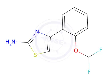 Chemical structure of 4-[2-(Difluoromethoxy)phenyl]-1,3-thiazol-2-amine