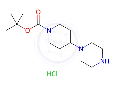Chemical structure of 1-(1-Boc-piperidin-4-yl)-piperazinehydrochloride