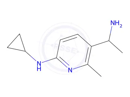 Chemical structure of 5-(1-Aminoethyl)-N-cyclopropyl-6-methylpyridin-2-amine