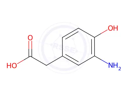 Chemical structure of 3-Amino-4-hydroxybenzeneacetic Acid