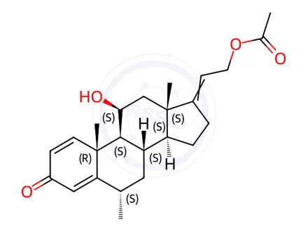 Chemical structure of Methylprednisolone Acetate EP Impurity H