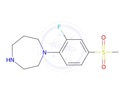 Chemical structure of 1-[2-Fluoro-4-(methylsulfonyl)phenyl]-1,4-diazepane