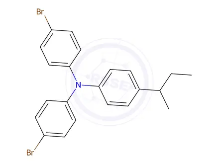 Chemical structure of bis(4-broMophenyl)-4-sec-butylaniline